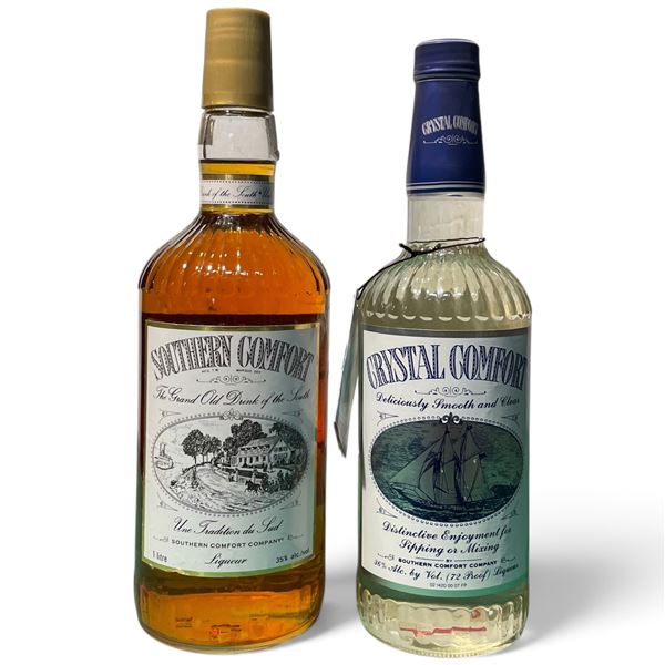 Group of 2 Liqueur Bottles - Southern Comfort and Crystal Comfort