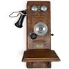 Image 1 : Circa 1900 Long Distance Telephone Manufacturing Company Wall Telephone with Picture Frame Front, Wo