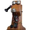 Image 2 : Circa 1898 Two Box Fiddleback Telephone, Maker Unknown (Features Match De Veau Telephone Mfg. Co. of