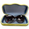 Image 1 : Vintage Sunglasses with Gucci Logo & Green Velvet Gucci Case