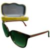 Image 3 : Vintage Sunglasses with Gucci Logo & Green Velvet Gucci Case