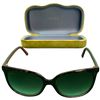 Image 4 : Vintage Sunglasses with Gucci Logo & Green Velvet Gucci Case