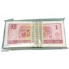 Image 2 : 1996 Bundle of 99 Sequential Chinese One-Yuan Banknotes (961 note) 99 Note bundle with the first not
