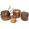 Image 1 : 8 Assorted Copper  Pots & Saucepans