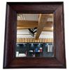 Image 1 : Wood Framed Wall Mirror with Wide Moulding - 15" x 17"