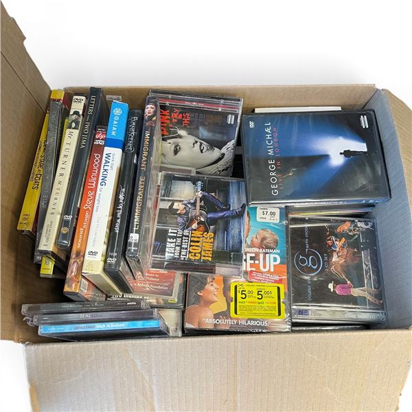 Large Box of CDs & DVDs