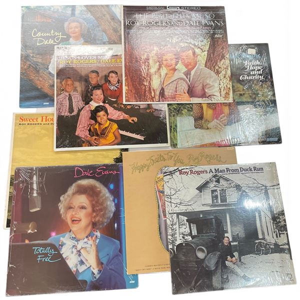 8 Vintage Roy Rogers LP Records