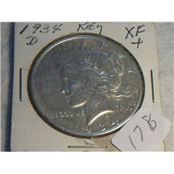 1934-D PEACE DOLLAR