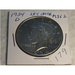 1934-D PEACE DOLLAR