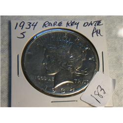 1934-S PEACE DOLLAR
