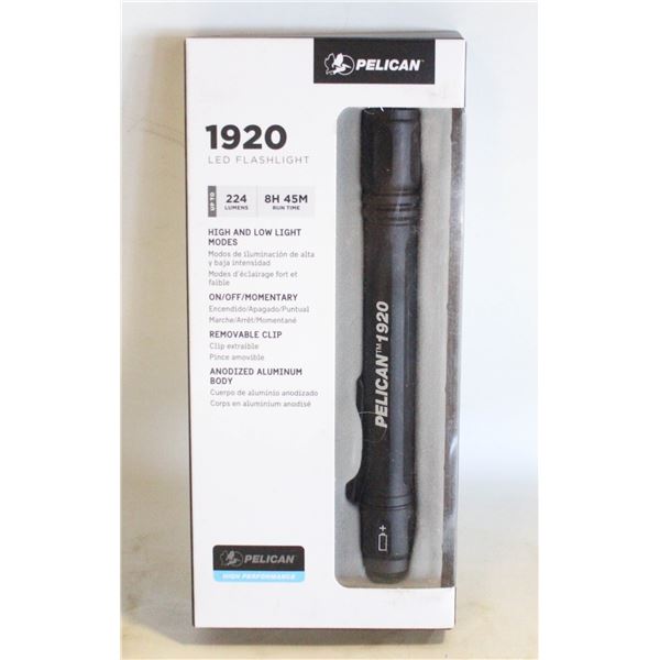 PELICAN 1920 LED FLASHLIGHT, HIGH AND LOW LIGHT