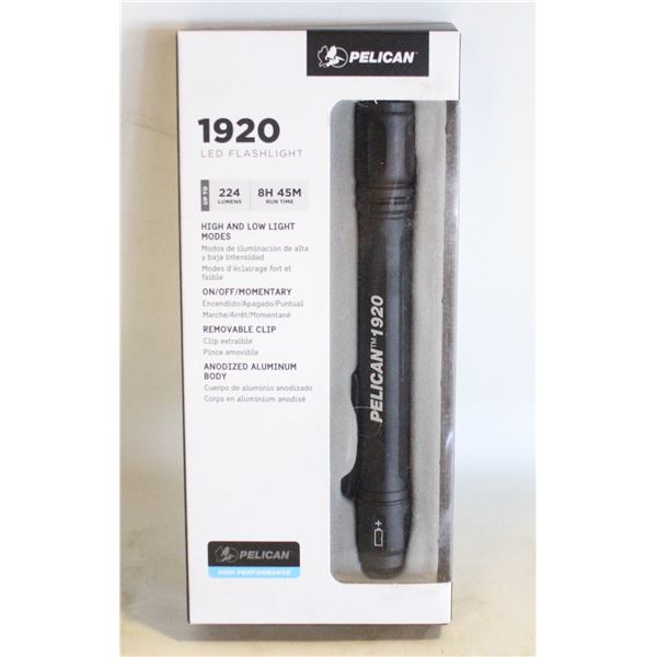 PELICAN 1920 LED FLASHLIGHT, HIGH AND LOW