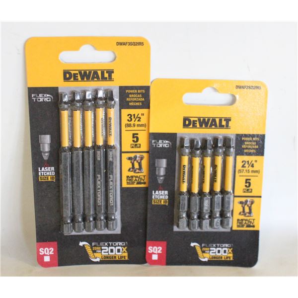 2 PACKS OF DEWALT IMPACT SCREWDRIVER BITS