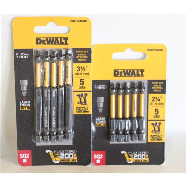 2 PACKS OF DEWALT IMPACT SCREWDRIVER BITS