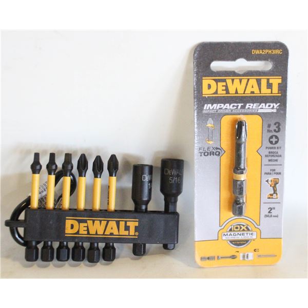 2 PACKS OF DEWALT IMPACT NUT DRIVER AND