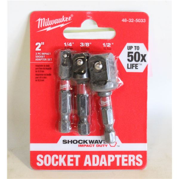 MILWAUKEE 2 INCH THREE-PIECE IMPACT SOCKET