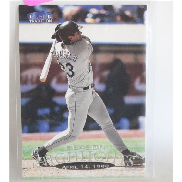 JOSE CANSECO U-142 400TH HOME RUN SEASON HIGHLIGHT