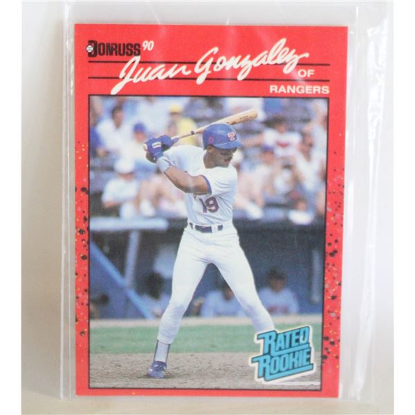 JUAN GONZALEZ RATED ROOKIE 33 RANGERS