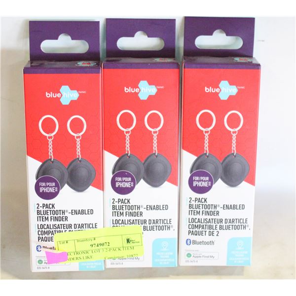 ELECTRONIC LOT 3 2-PACK ITEM FINDERS LIKE