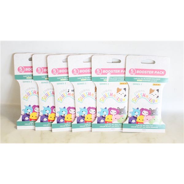 SQUISHMALLOWS 5 CARD BOOSTER PACKS X6