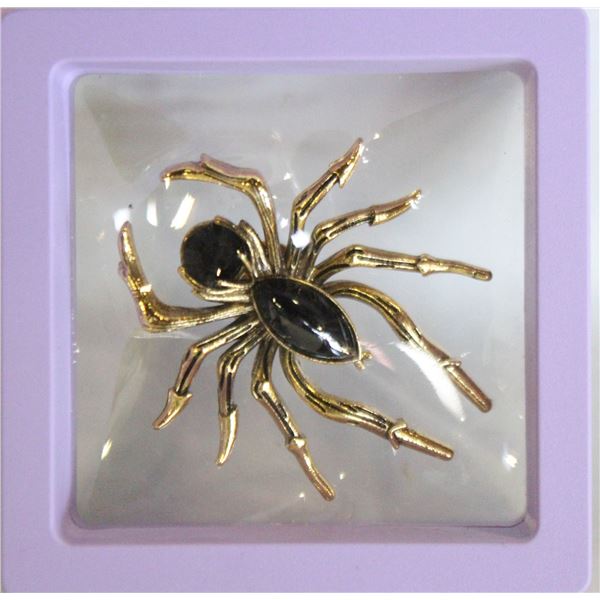 NEW SPIDER BROOCH WITH BLACK ACCENTS
