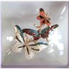 Image 1 : NEW TRIPLE BUTTERFLY ENAMEL FILLED