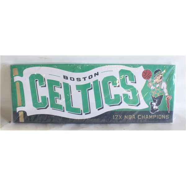 BOSTON CELTICS 25 X 9 IN CANVAS WALL
