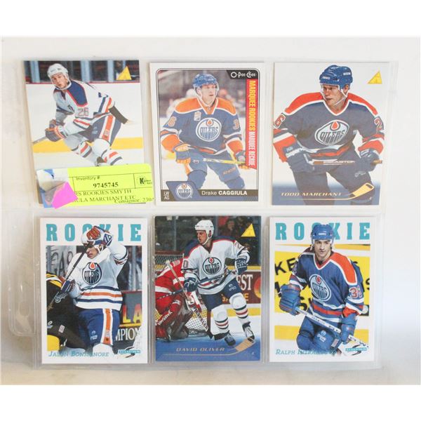 6 OILERS ROOKIES SMYTH CAGGIULA MARCHANT ETC