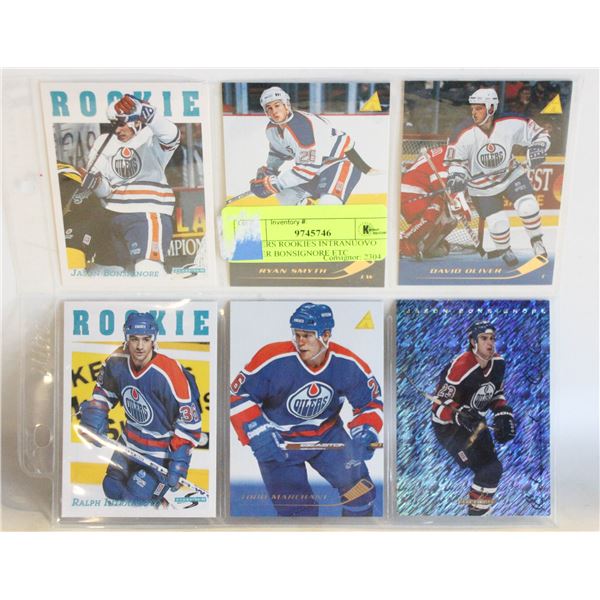 6 OILERS ROOKIES INTRANUOVO OLIVER BONSIGNORE ETC