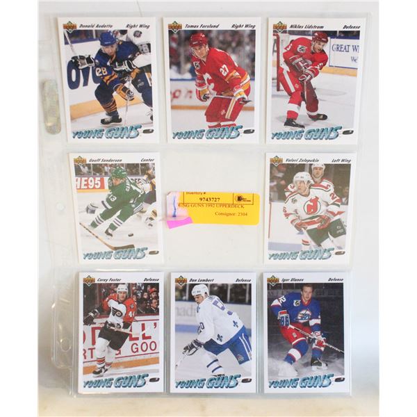 8 YOUNG GUNS 1992 UPPERDECK