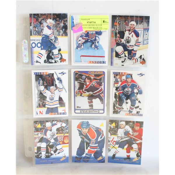 9 EDMONTON OILERS SLEGR RANFORD BUCHBURGER ETC