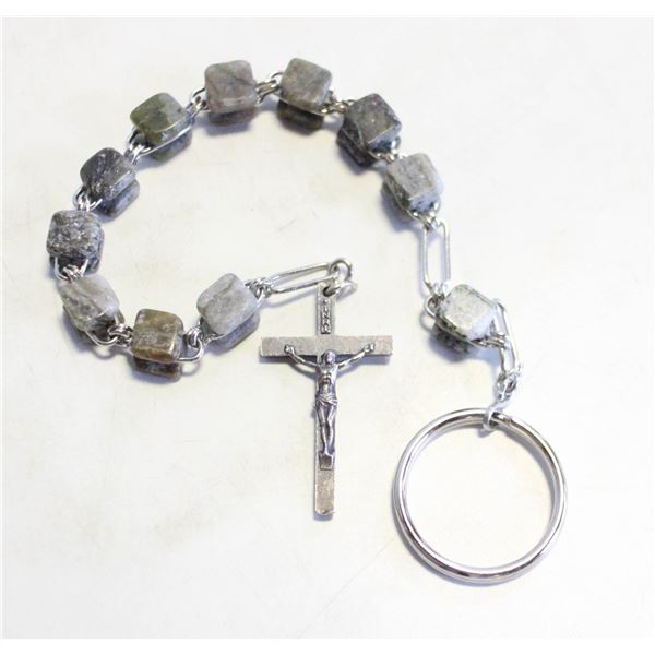 IRISH PENAL ROSARY KEYCHAIN.CONNEMARA