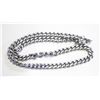 Image 1 : SILVER TONE CUBAN LINK CHAIN NECKLACE