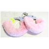 Image 1 : PINK FUZZY HANDCUFFS WITH KEY