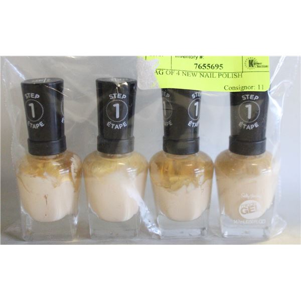 BAG OF 4 NEW NAIL POLISH