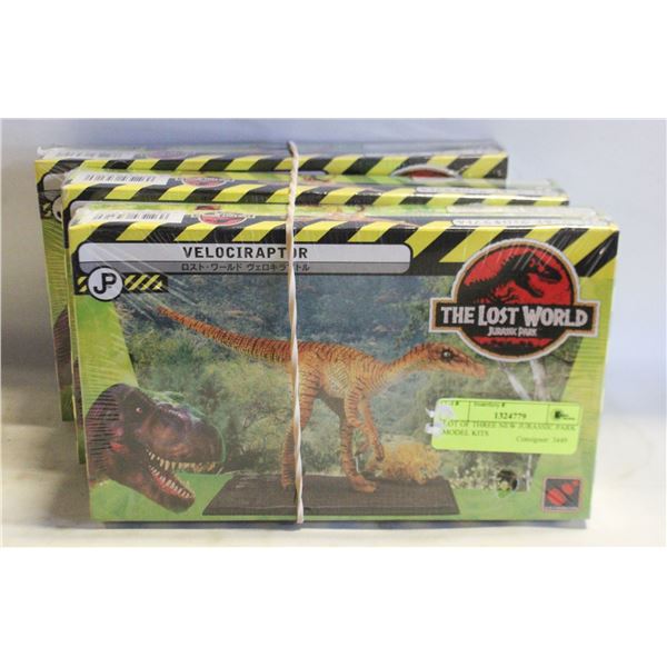 LOT OF THREE NEW JURASSIC PARK MODEL KITS