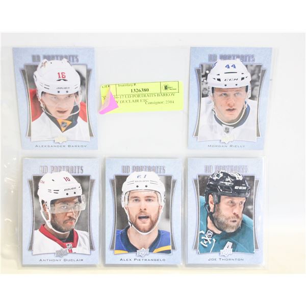 5X 2016-17 UD PORTRAITS BARKOV RIELLY DUCLAIR ETC