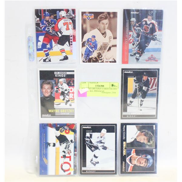 8 WAYNE GRETZKY CARDS OILERS LA ETC ALL PINNACLE