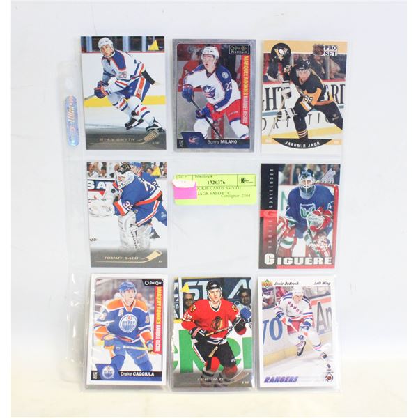 8 NHL ROOKIE CARDS SMYTH MILANO JAGR SALO ETC