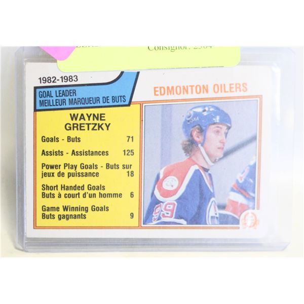 GRETZKY 82-83 GOAL LEADERS W/OILERS 71 GOALS OPC