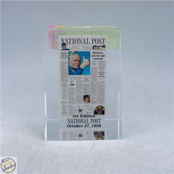 NATIONAL POST NEWSPAPER, VOLUME 1 EDITION 1,