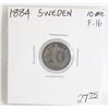 Image 1 : 1884 SWEDEN 10 ORE COIN