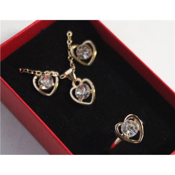 NEW NECKLACE AND RING WITH EARRINGS