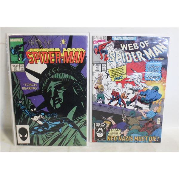 2 VINTAGE WEB OF SPIDER MAN COMICS