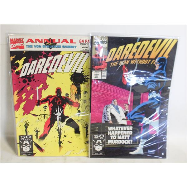 VINTAGE MARVEL DAREDEVIL COMICS 288 & 7 ANNUAL