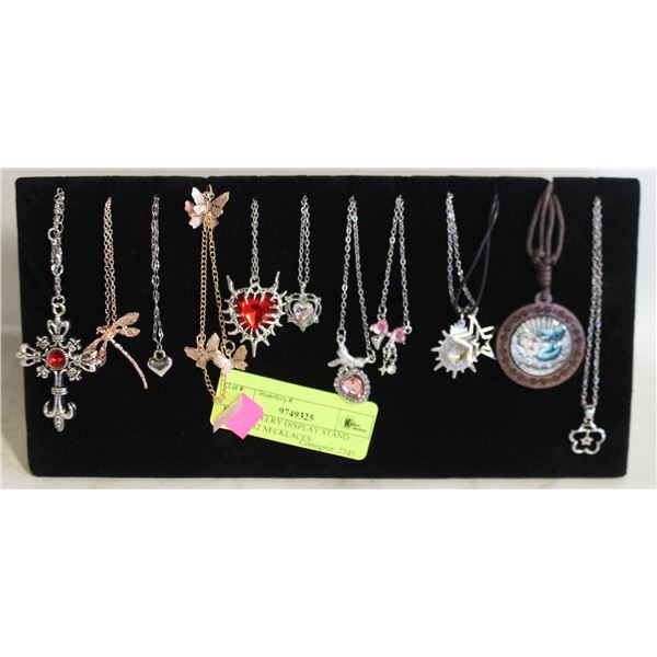 NEW JEWELRY DISPLAY STAND W/NEW 12 NECKLACES