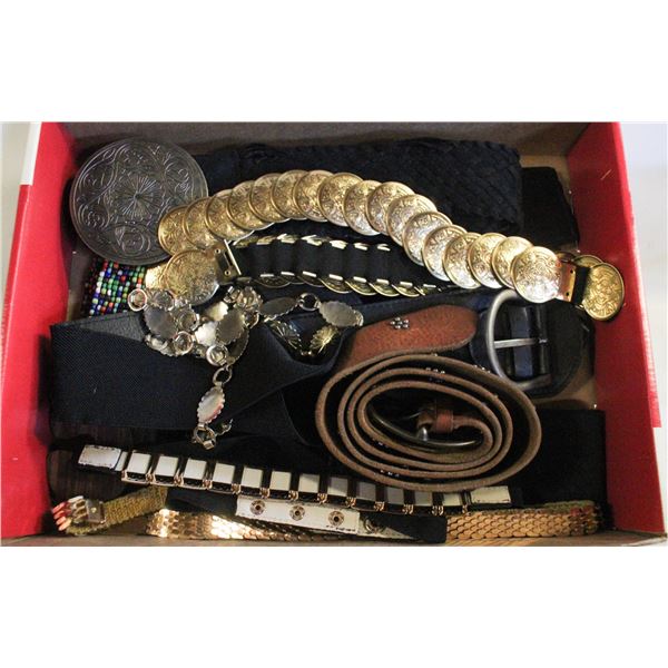 FLAT OF LADIES FASHION BELTS