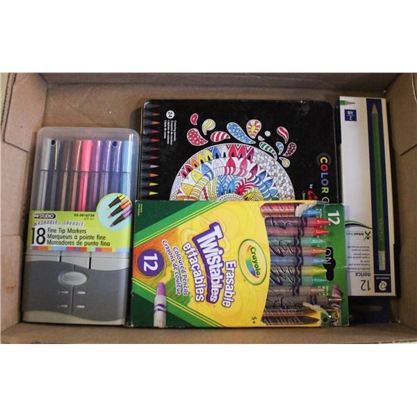 FLAT OF COLORING SETS ETC