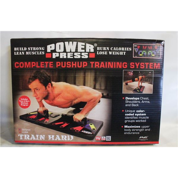 BRAND NEW POWER PRESS COMPLETE WORK-OUT