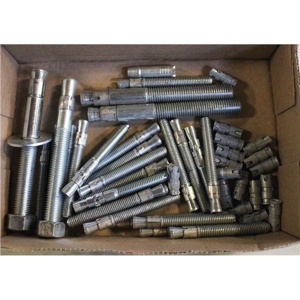 FLAT OF CONCRETE BOLTS AND HARDWARE